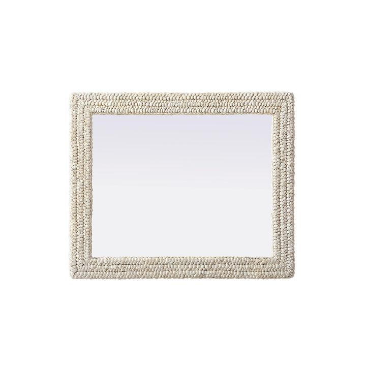 Rectangle Cornhusk Mirror 30X36 In Linen White