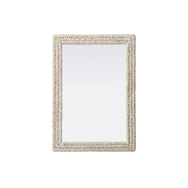Rectangle Cornhusk Mirror 30X42 In Linen White by Elegant Decor