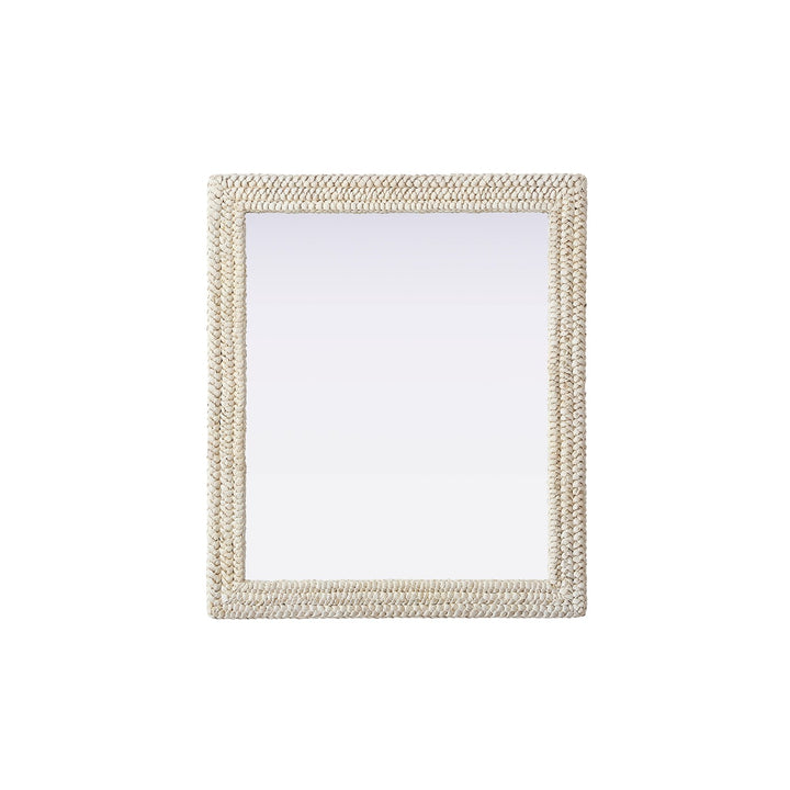Rectangle Cornhusk Mirror 36X42 In Linen White by Elegant Decor