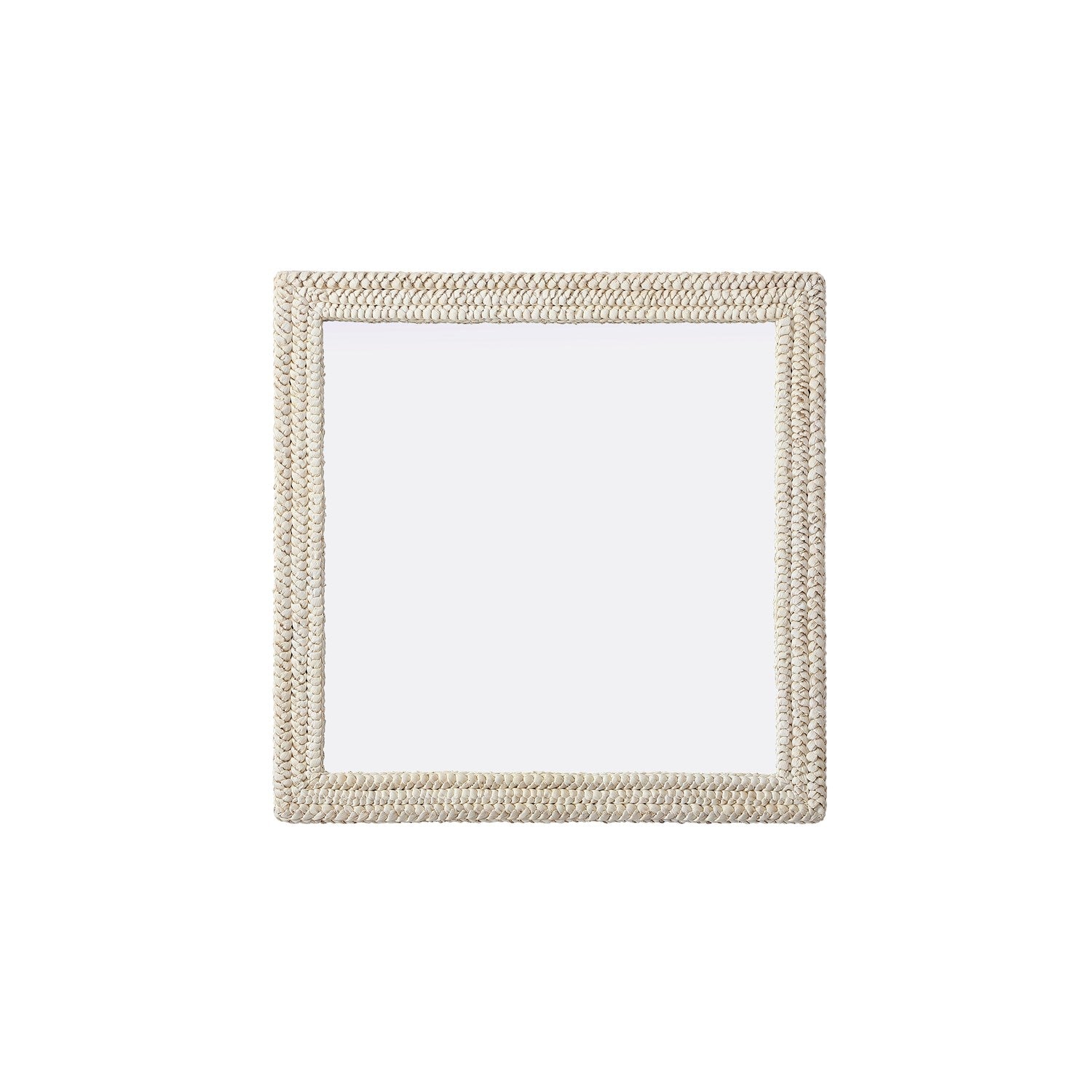 Rectangle Cornhusk Mirror 40X40 In Linen White by Elegant Decor
