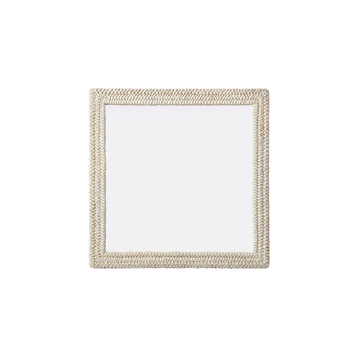 Rectangle Cornhusk Mirror 40X40 In Linen White by Elegant Decor