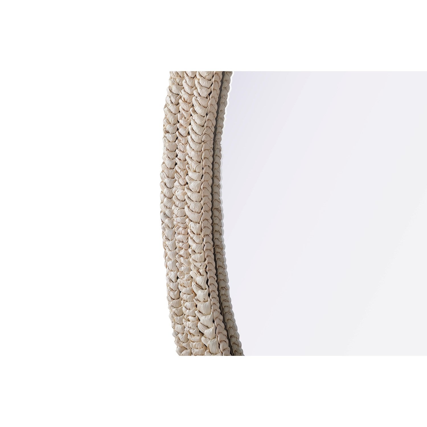 Oval Cornhusk Mirror 24X36 In Linen White