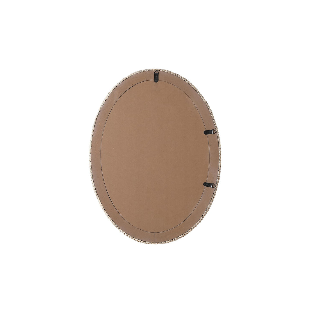 Oval Cornhusk Mirror 27X36 In Linen White