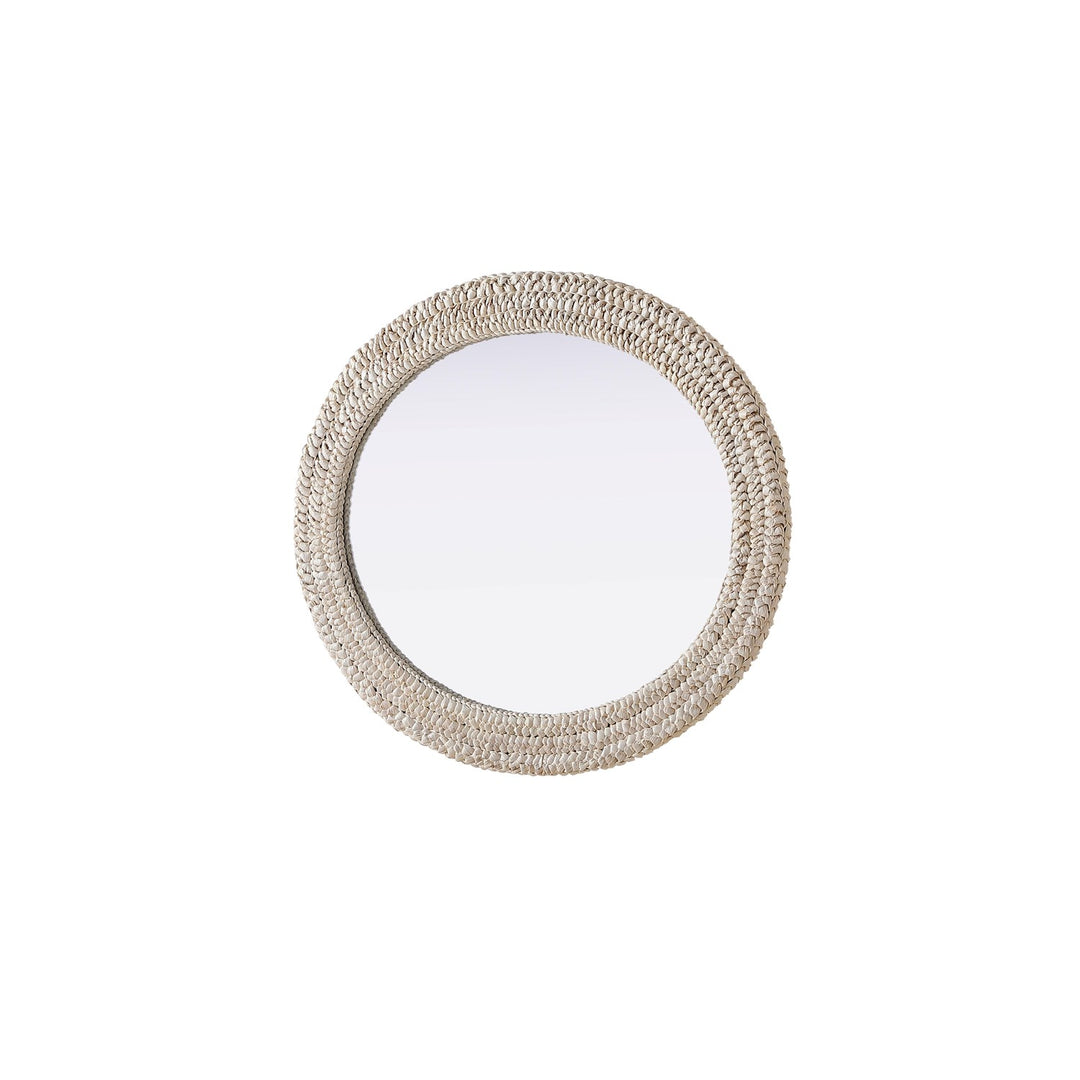 Oval Cornhusk Mirror 30X36 In Linen White