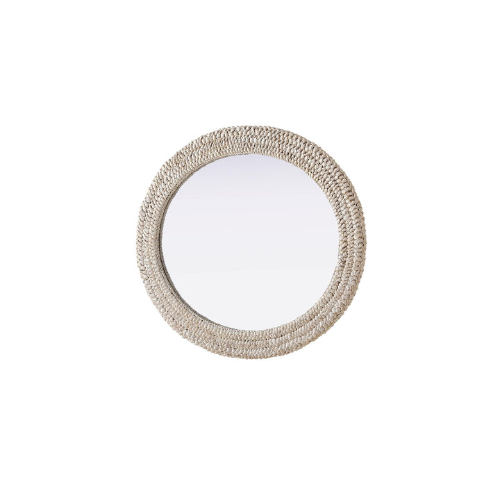 Oval Cornhusk Mirror 30X36 In Linen White