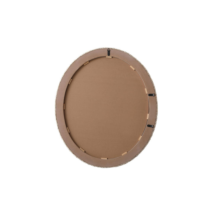 Oval Cornhusk Mirror 36X42 In Linen White