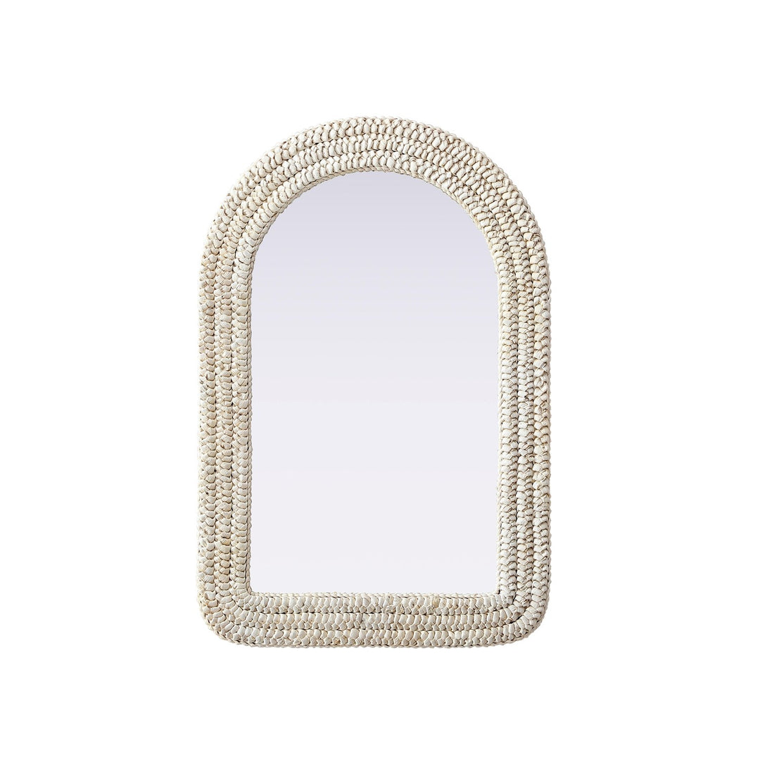 Arch Cornhusk Mirror 24X36 In Linen White by Elegant Decor