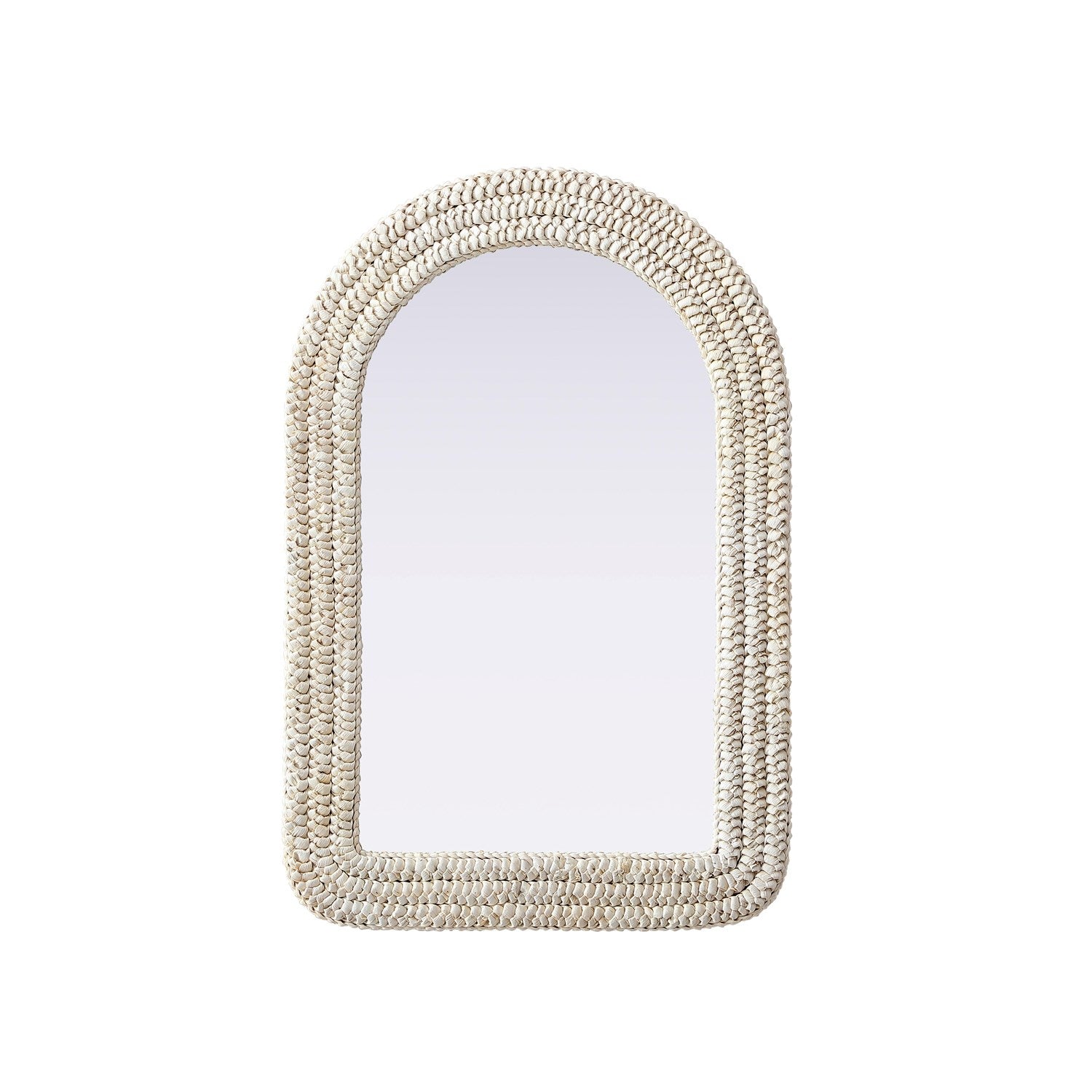 Arch Cornhusk Mirror 24X36 In Linen White by Elegant Decor