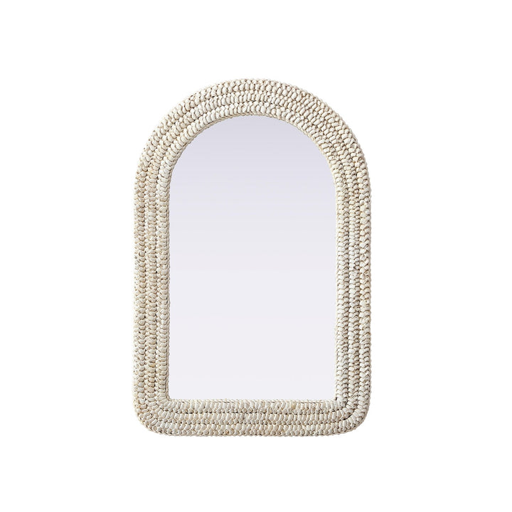 Arch Cornhusk Mirror 24X36 In Linen White by Elegant Decor