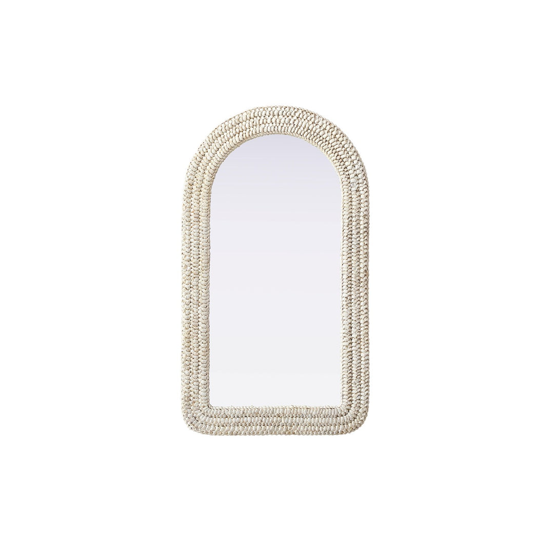 Arch Cornhusk Mirror 24X42 In Linen White by Elegant Decor