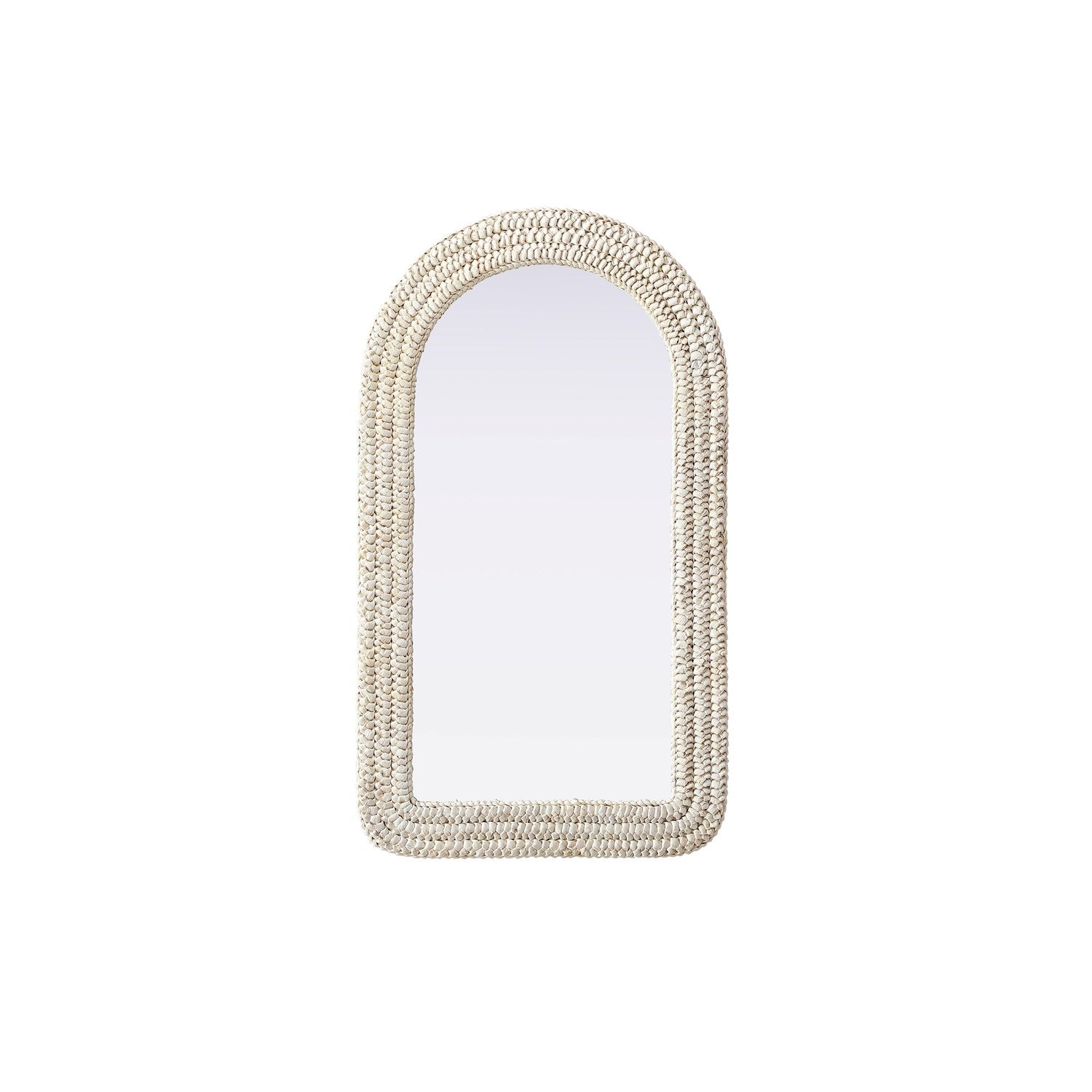 Arch Cornhusk Mirror 24X42 In Linen White by Elegant Decor