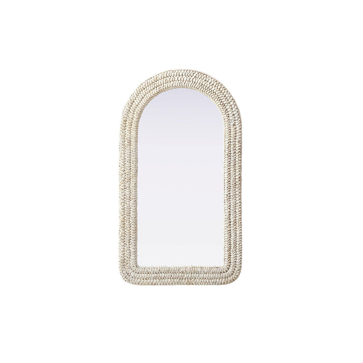 Arch Cornhusk Mirror 24X42 In Linen White by Elegant Decor