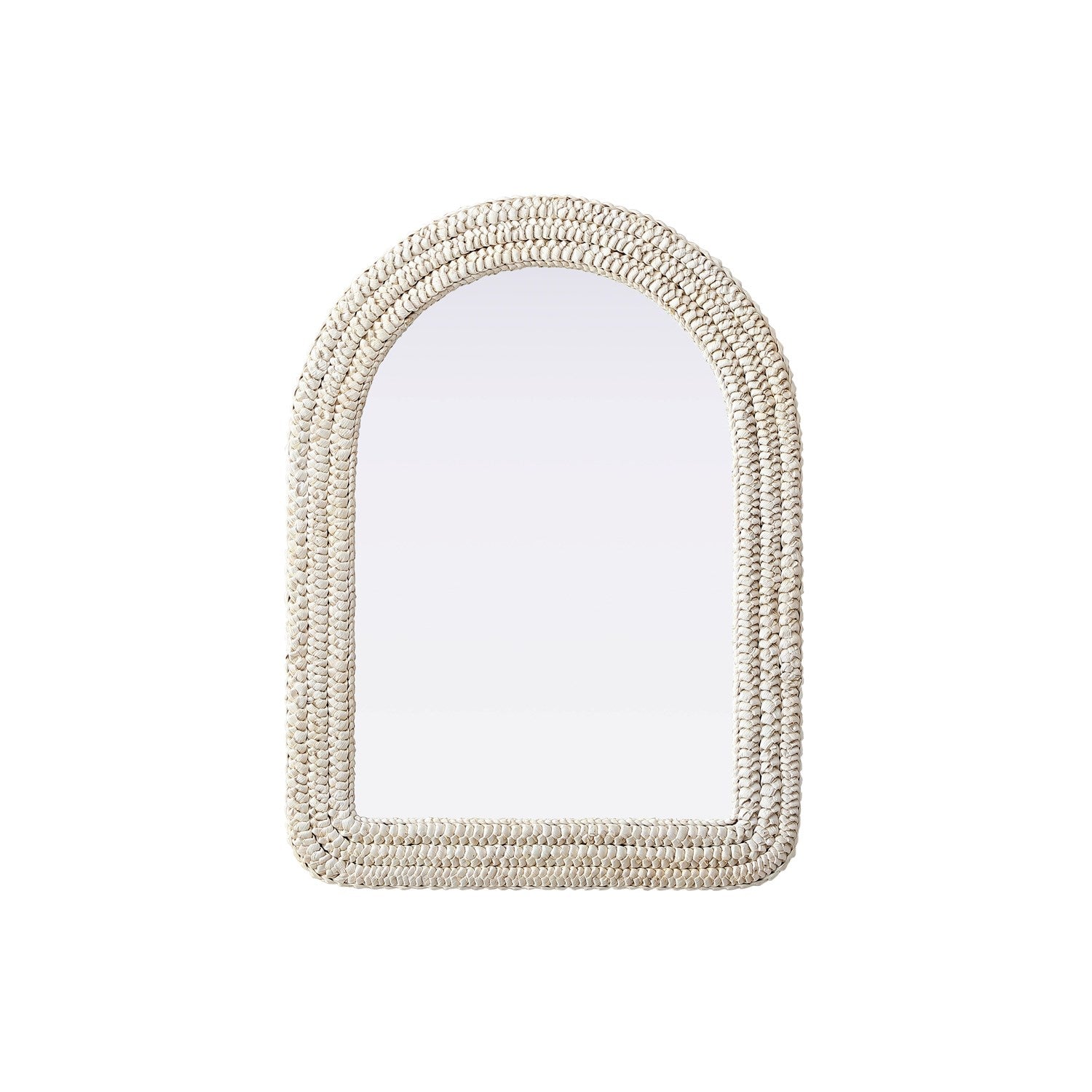 Arch Cornhusk Mirror 27X36 In Linen White by Elegant Decor