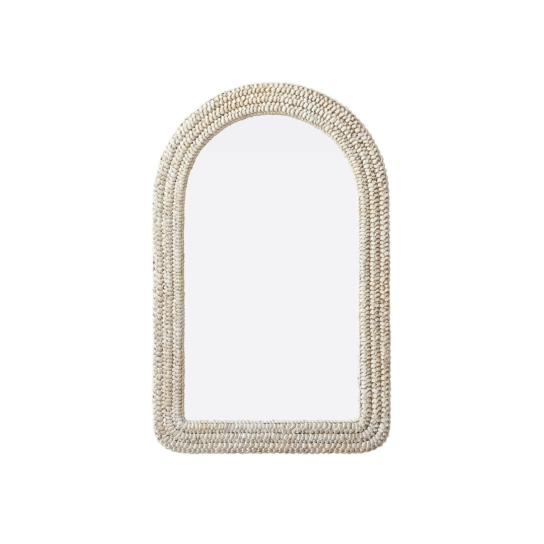 Arch Cornhusk Mirror 27X42 In Linen White by Elegant Decor