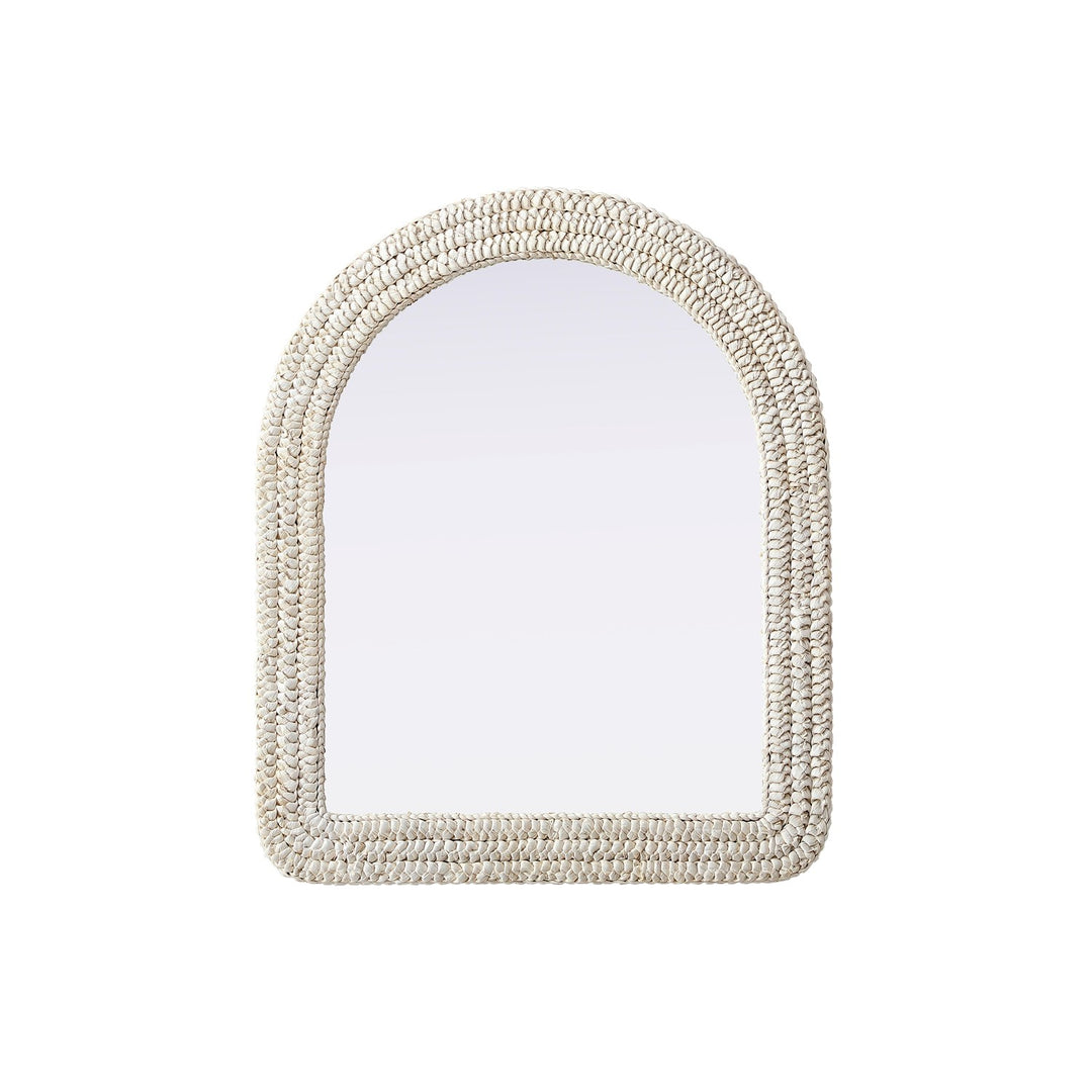 Arch Cornhusk Mirror 30X36 In Linen White by Elegant Decor