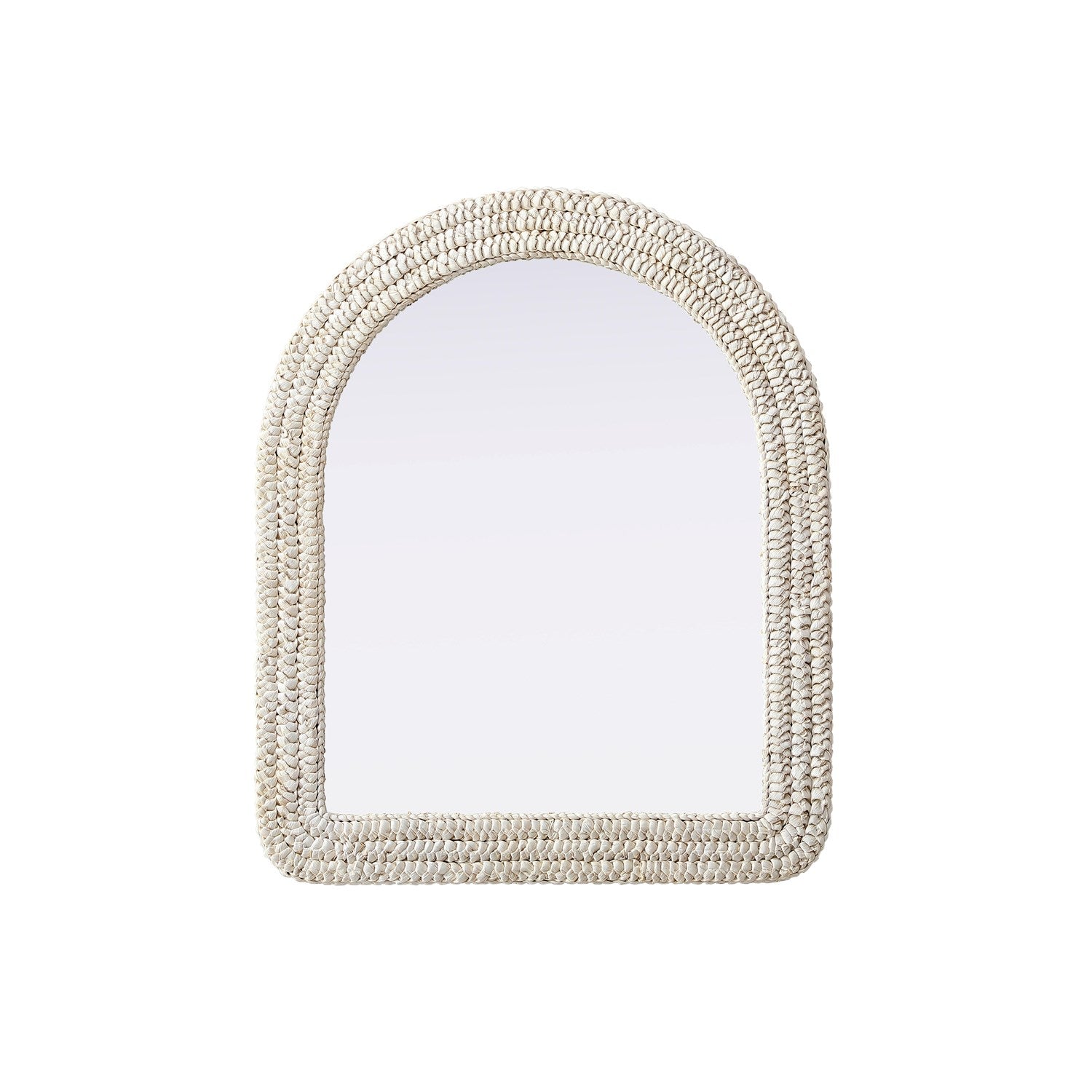 Arch Cornhusk Mirror 30X36 In Linen White by Elegant Decor