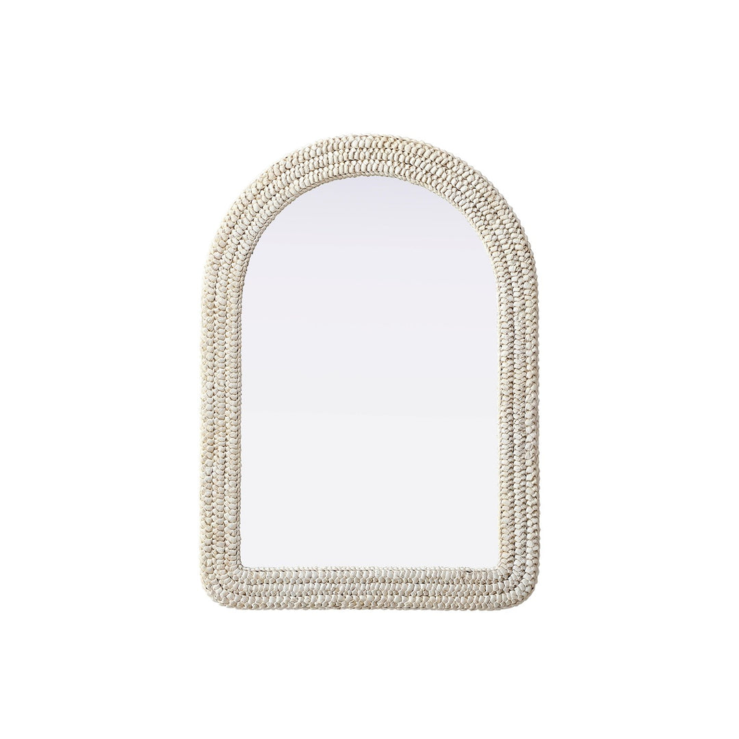 Arch Cornhusk Mirror 30X42 In Linen White by Elegant Decor