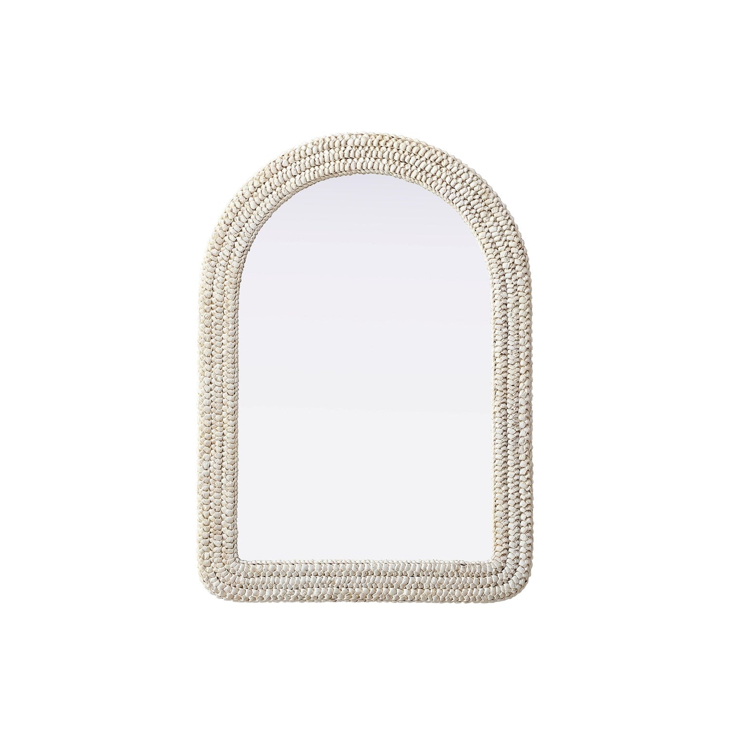Arch Cornhusk Mirror 30X42 In Linen White by Elegant Decor
