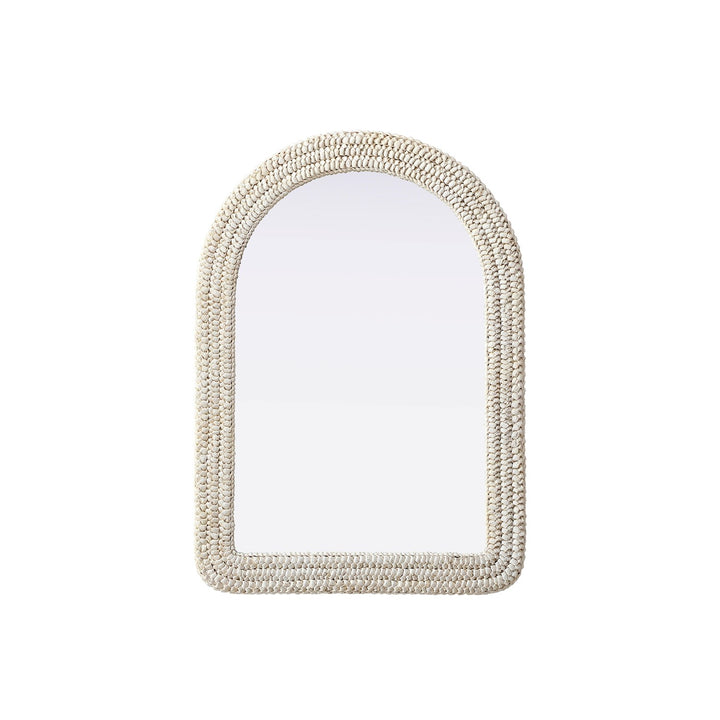 Arch Cornhusk Mirror 30X42 In Linen White by Elegant Decor