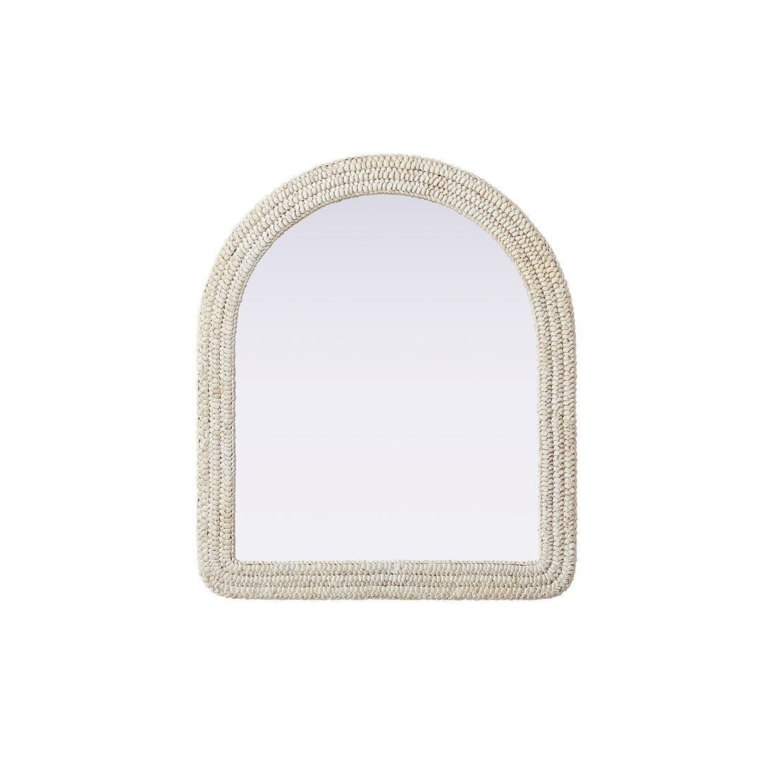 Arch Cornhusk Mirror 36X42 In Linen White by Elegant Decor