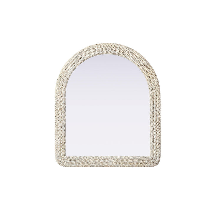 Arch Cornhusk Mirror 36X42 In Linen White by Elegant Decor
