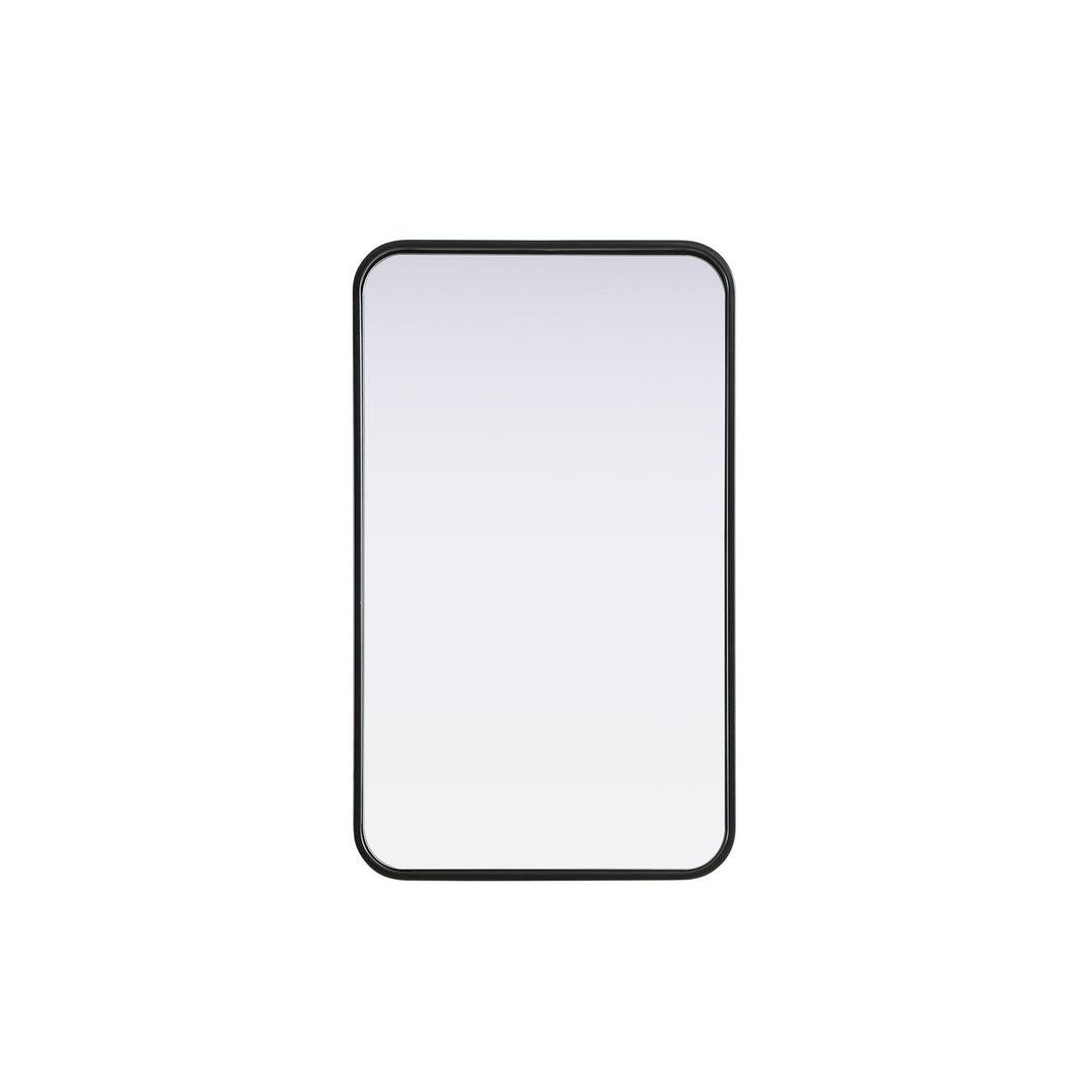Contour Metal Rectangle Mirror 18X30 In Black by Elegant Decor