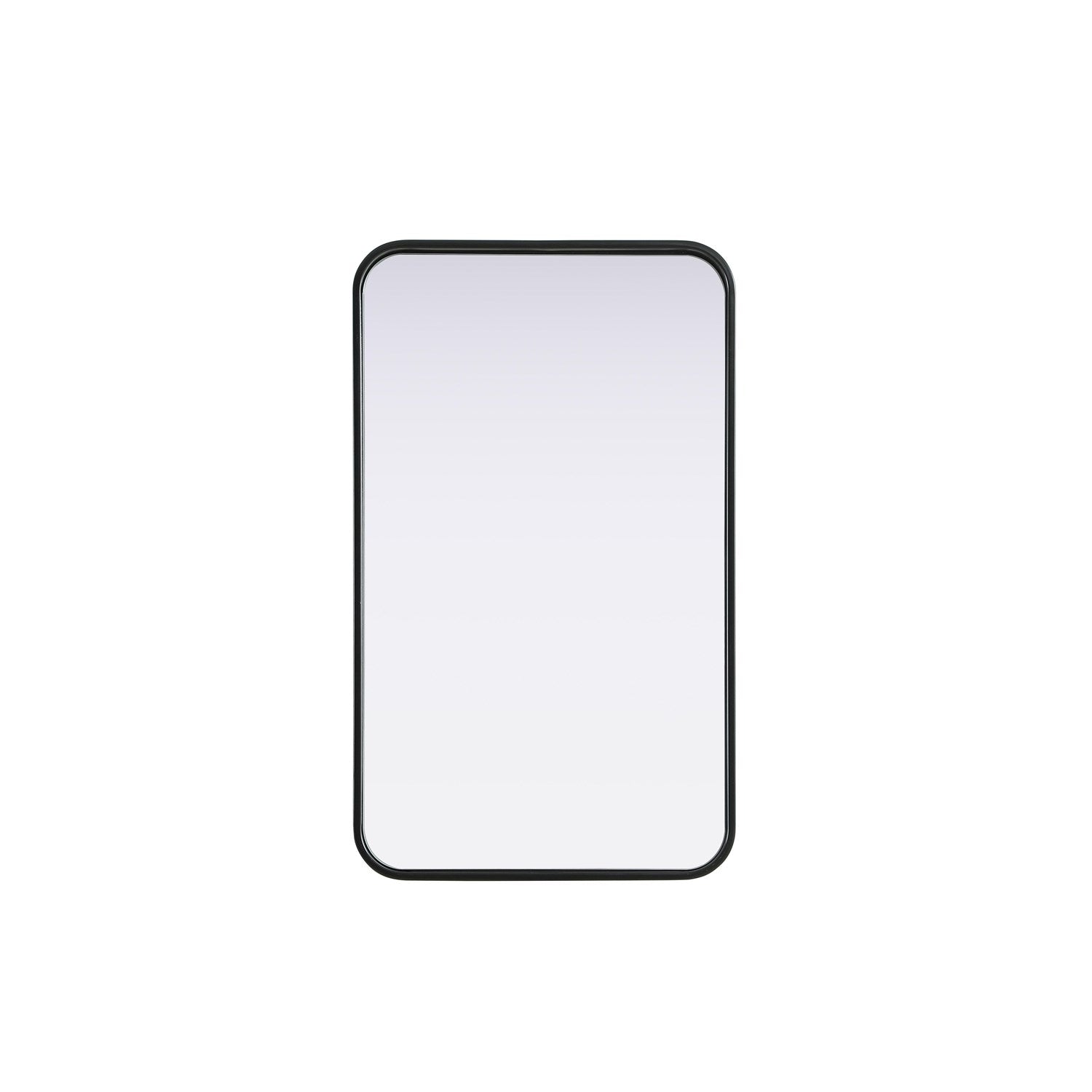 Contour Metal Rectangle Mirror 18X30 In Black by Elegant Decor