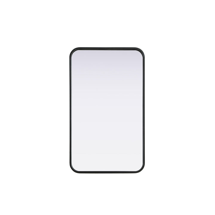 Contour Metal Rectangle Mirror 18X30 In Black by Elegant Decor
