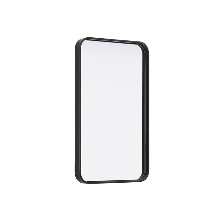 Contour Metal Rectangle Mirror 18X30 In Black