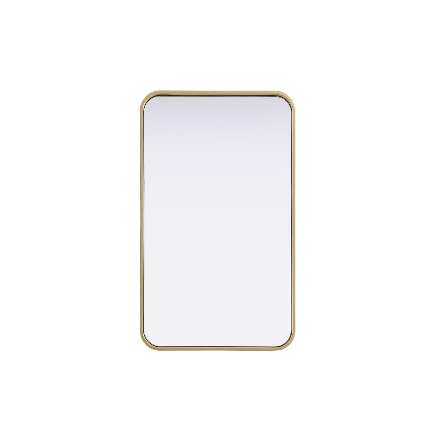 Contour Metal Rectangle Mirror 18X30 In Brass by Elegant Decor
