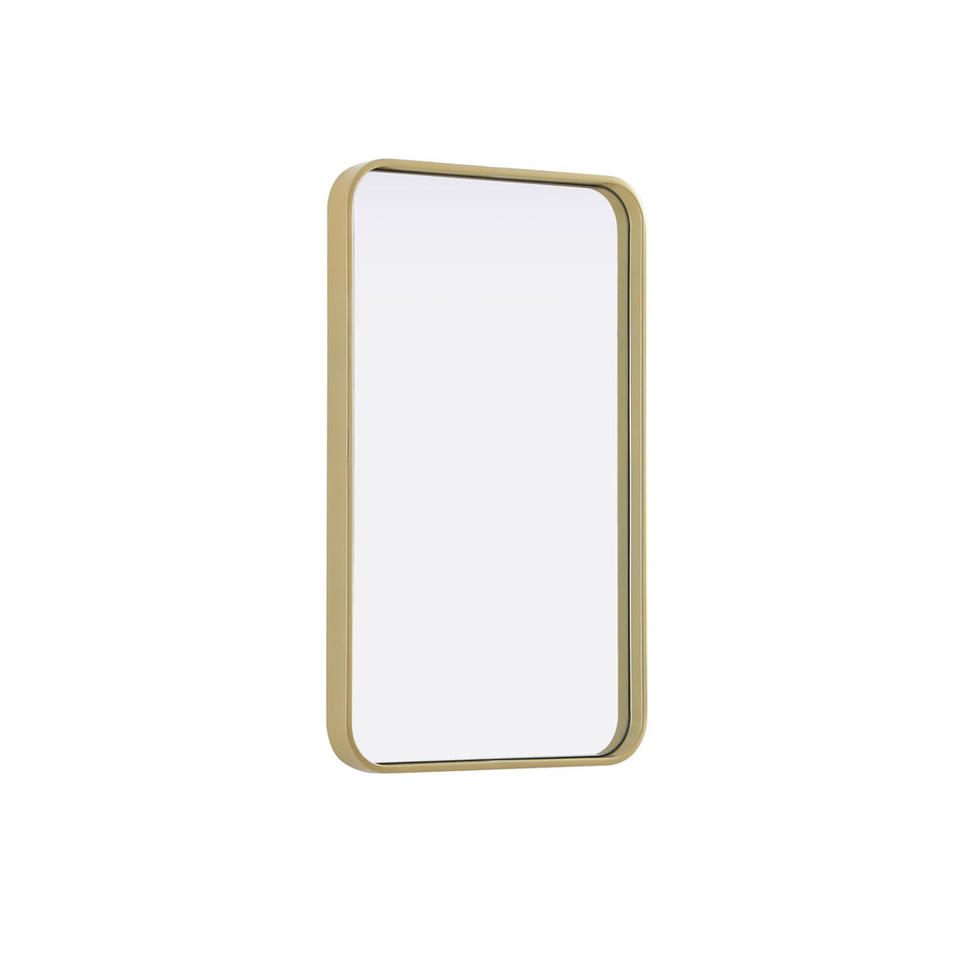 Contour Metal Rectangle Mirror 18X30 In Brass