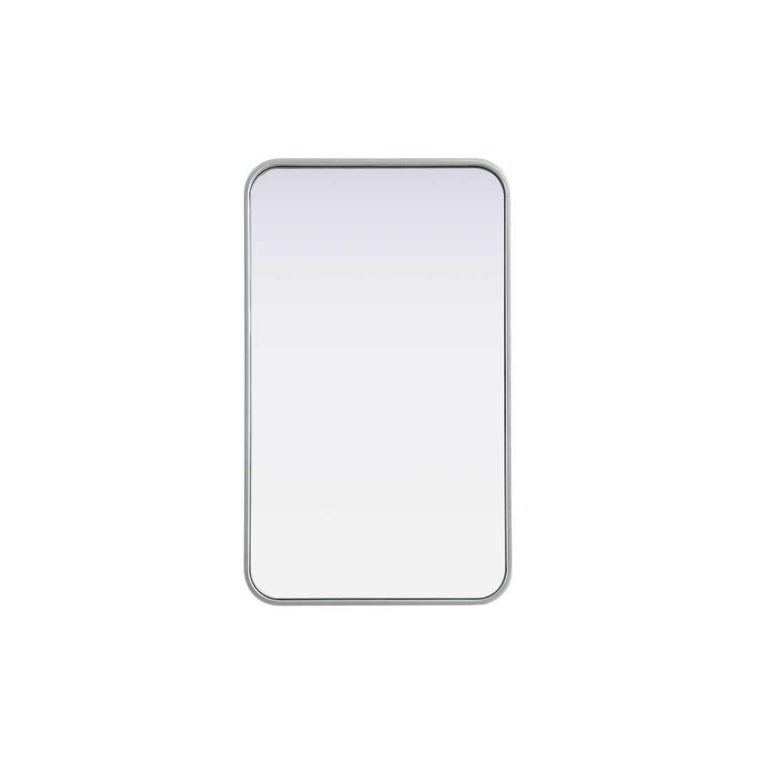 Contour Metal Rectangle Mirror 18X30 In Silver by Elegant Decor
