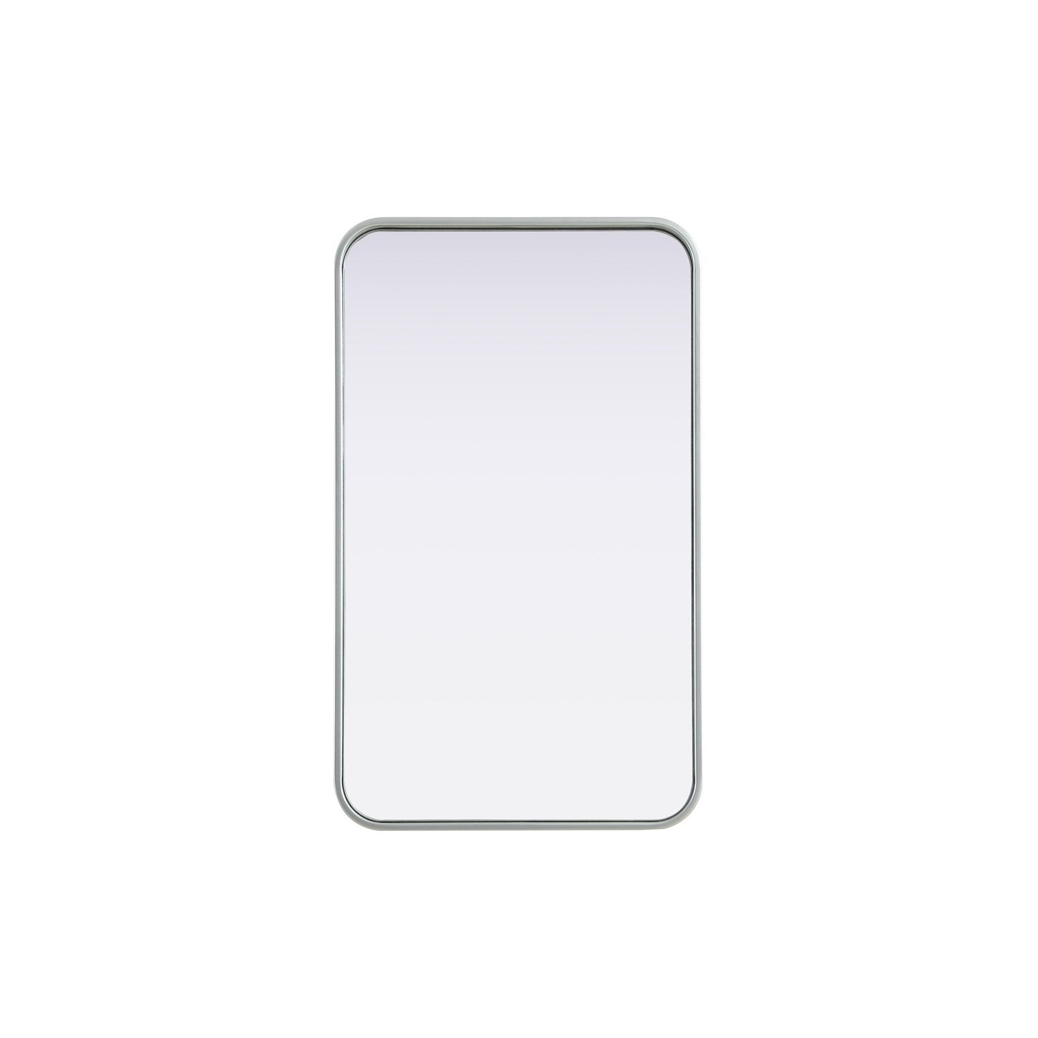 Contour Metal Rectangle Mirror 18X30 In Silver by Elegant Decor