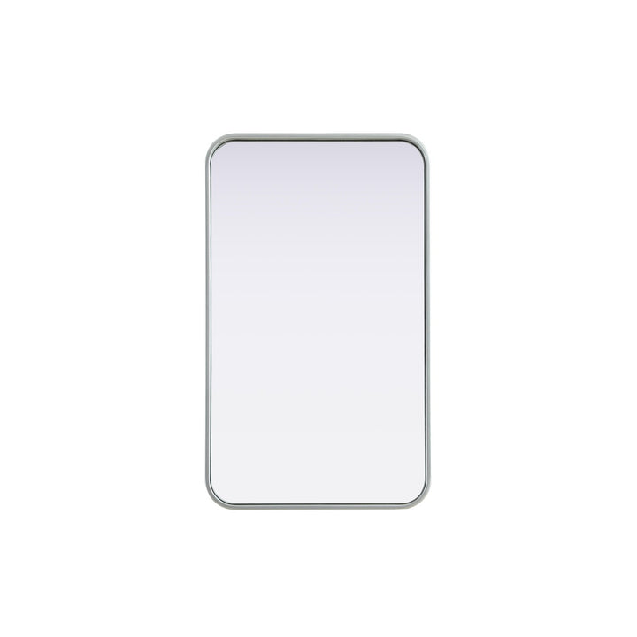 Contour Metal Rectangle Mirror 18X30 In Silver by Elegant Decor