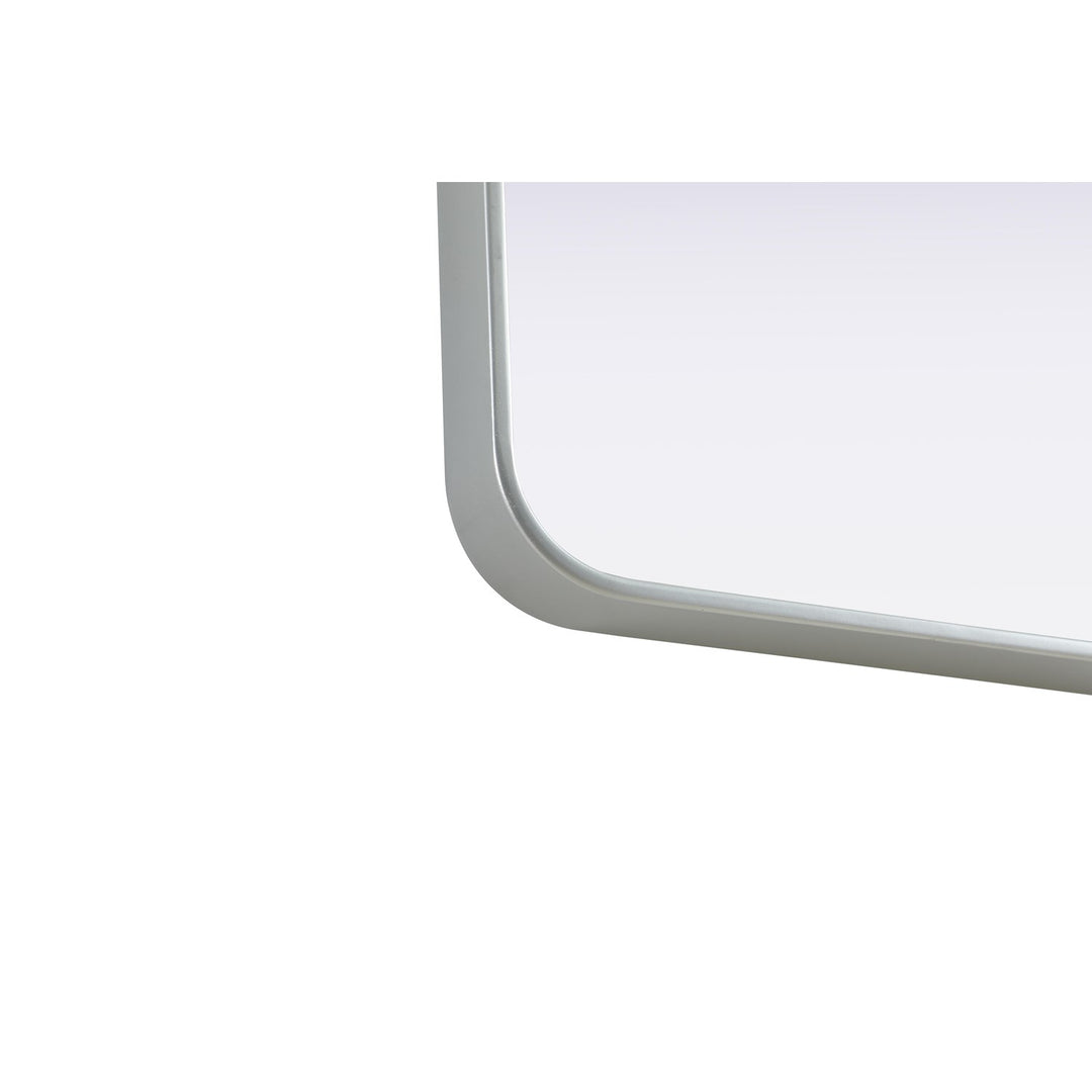 Contour Metal Rectangle Mirror 18X30 In Silver