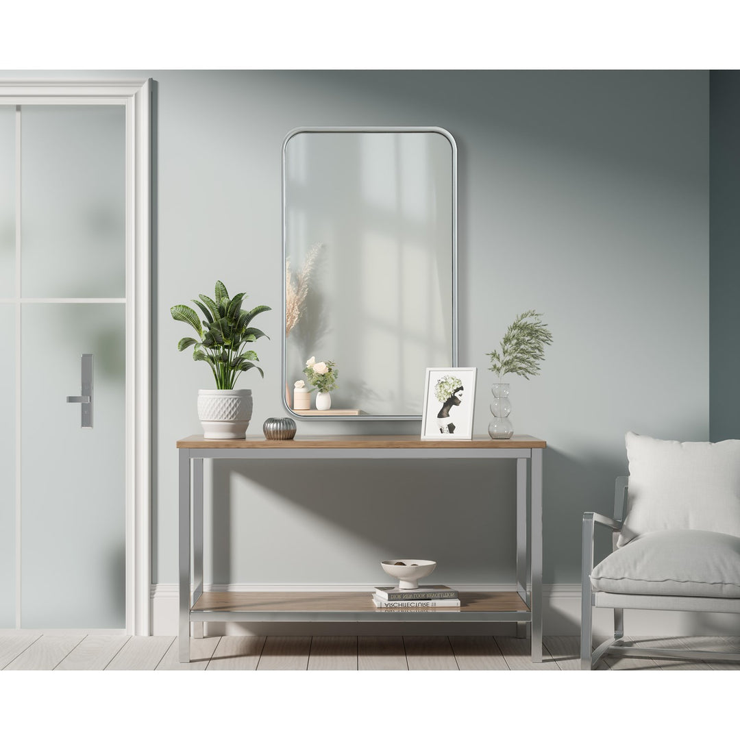 Contour Metal Rectangle Mirror 18X30 In Silver