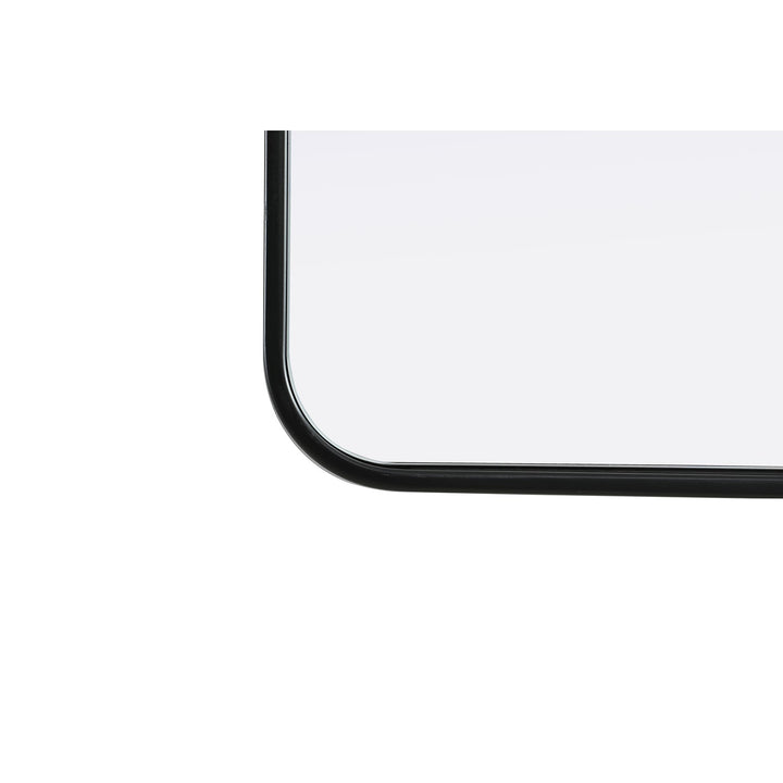 Contour Metal Rectangle Mirror 18X36 In Black