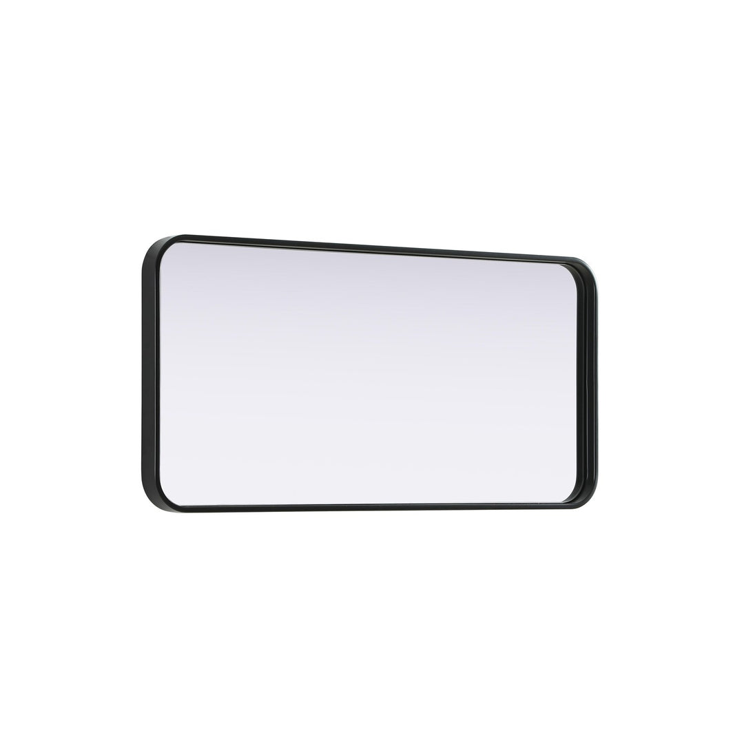 Contour Metal Rectangle Mirror 18X36 In Black