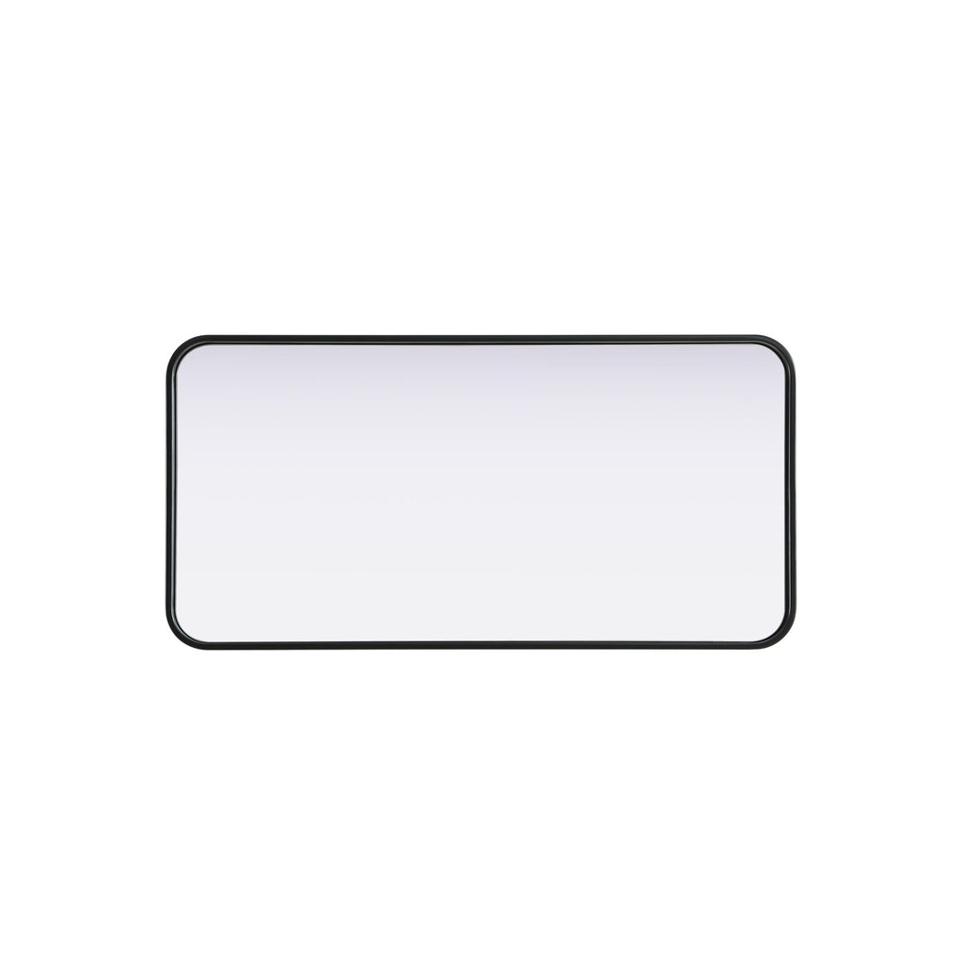 Contour Metal Rectangle Mirror 18X36 In Black