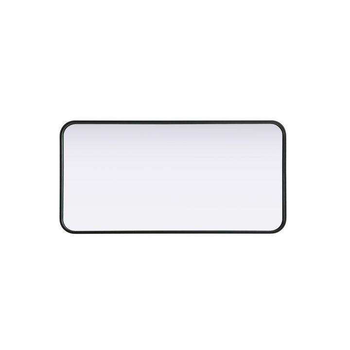 Contour Metal Rectangle Mirror 18X36 In Black