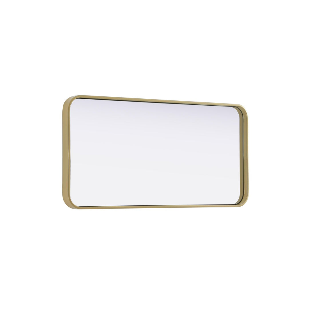 Contour Metal Rectangle Mirror 18X36 In Brass