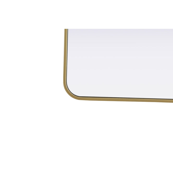 Contour Metal Rectangle Mirror 18X36 In Brass