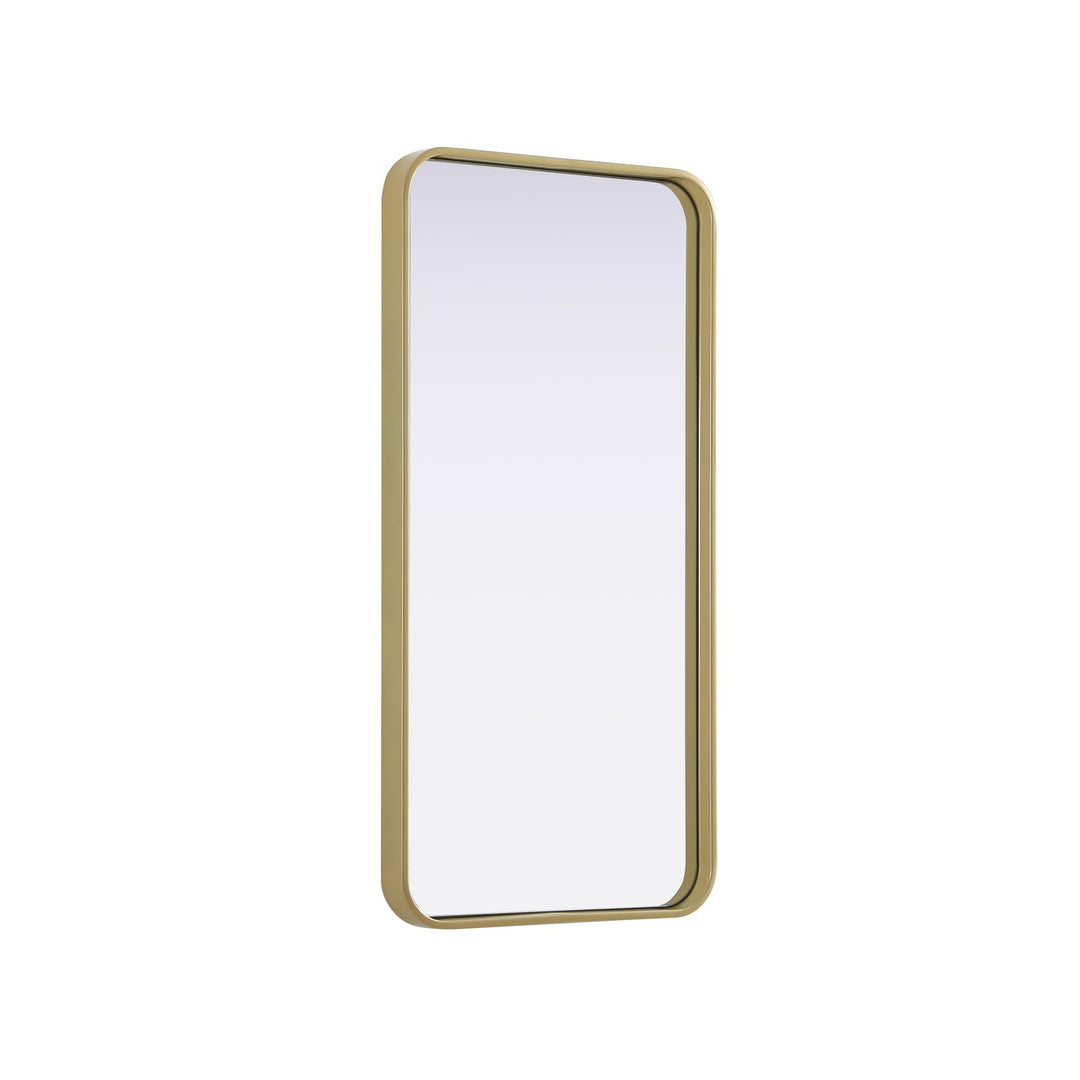 Contour Metal Rectangle Mirror 18X36 In Brass