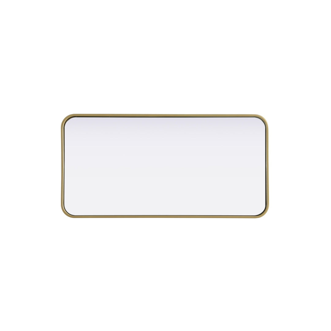 Contour Metal Rectangle Mirror 18X36 In Brass