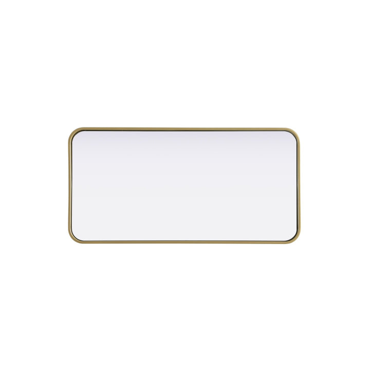 Contour Metal Rectangle Mirror 18X36 In Brass