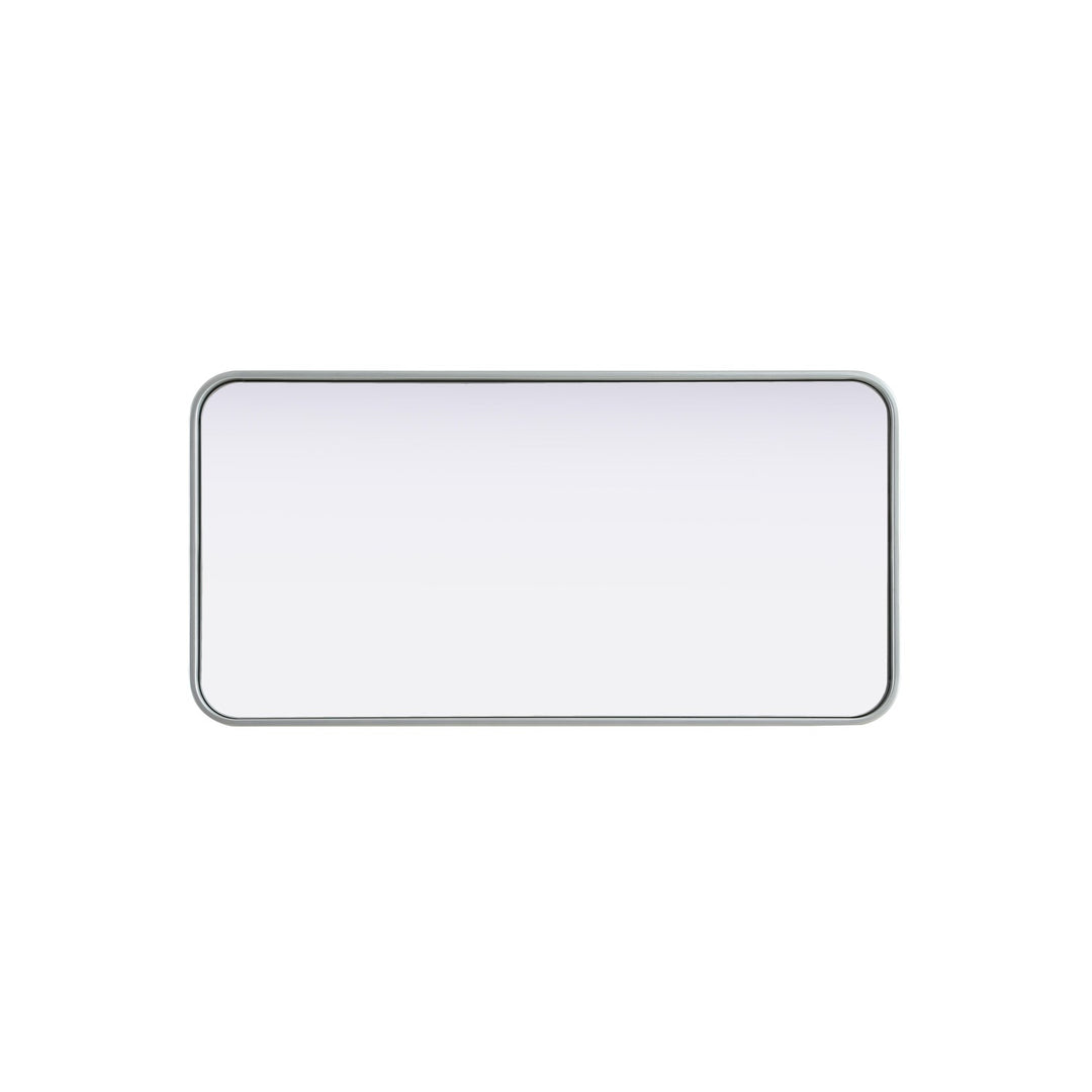 Contour Metal Rectangle Mirror 18X36 In Silver