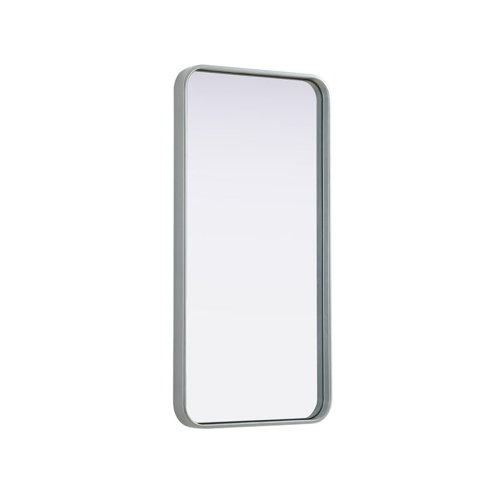 Contour Metal Rectangle Mirror 18X36 In Silver