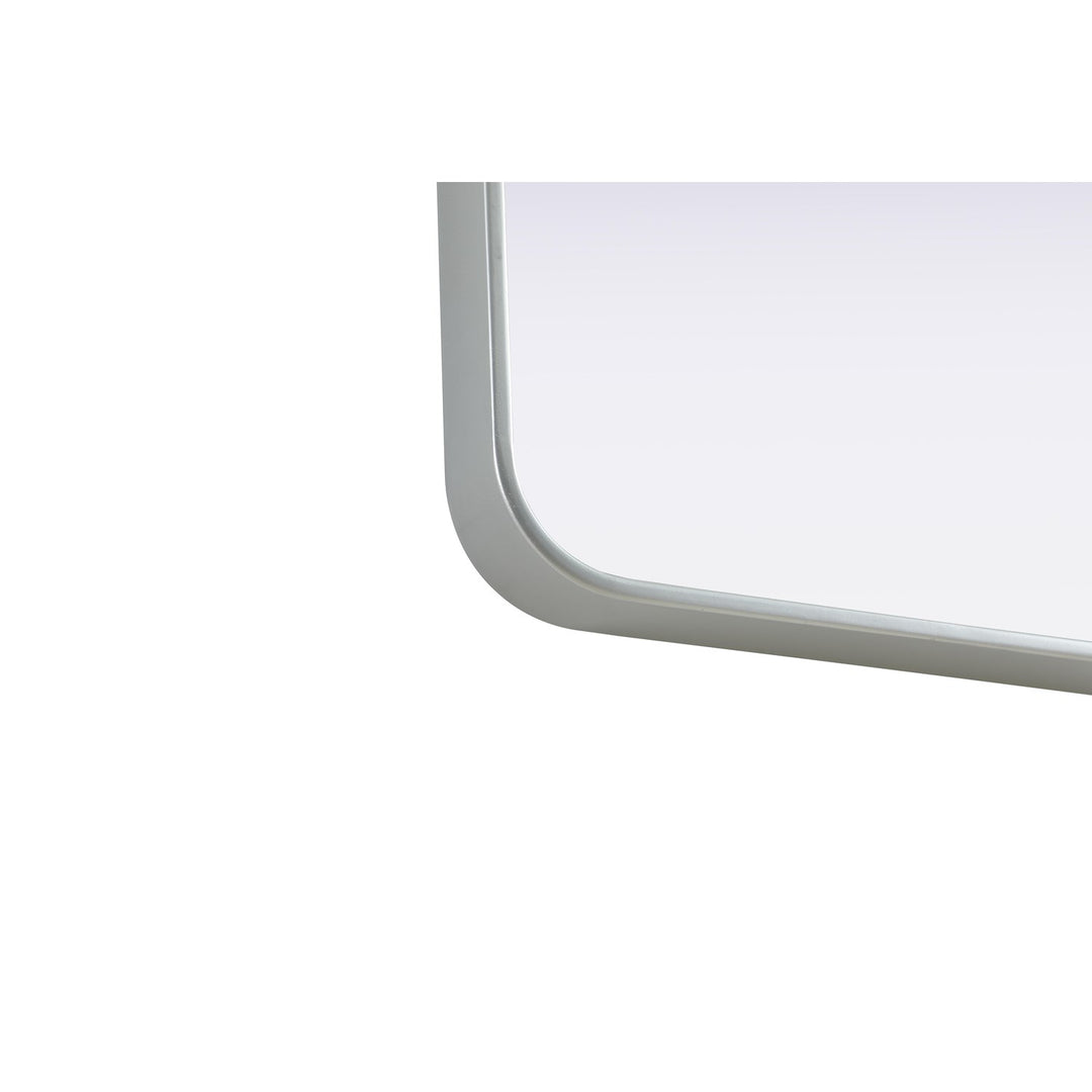 Contour Metal Rectangle Mirror 18X36 In Silver