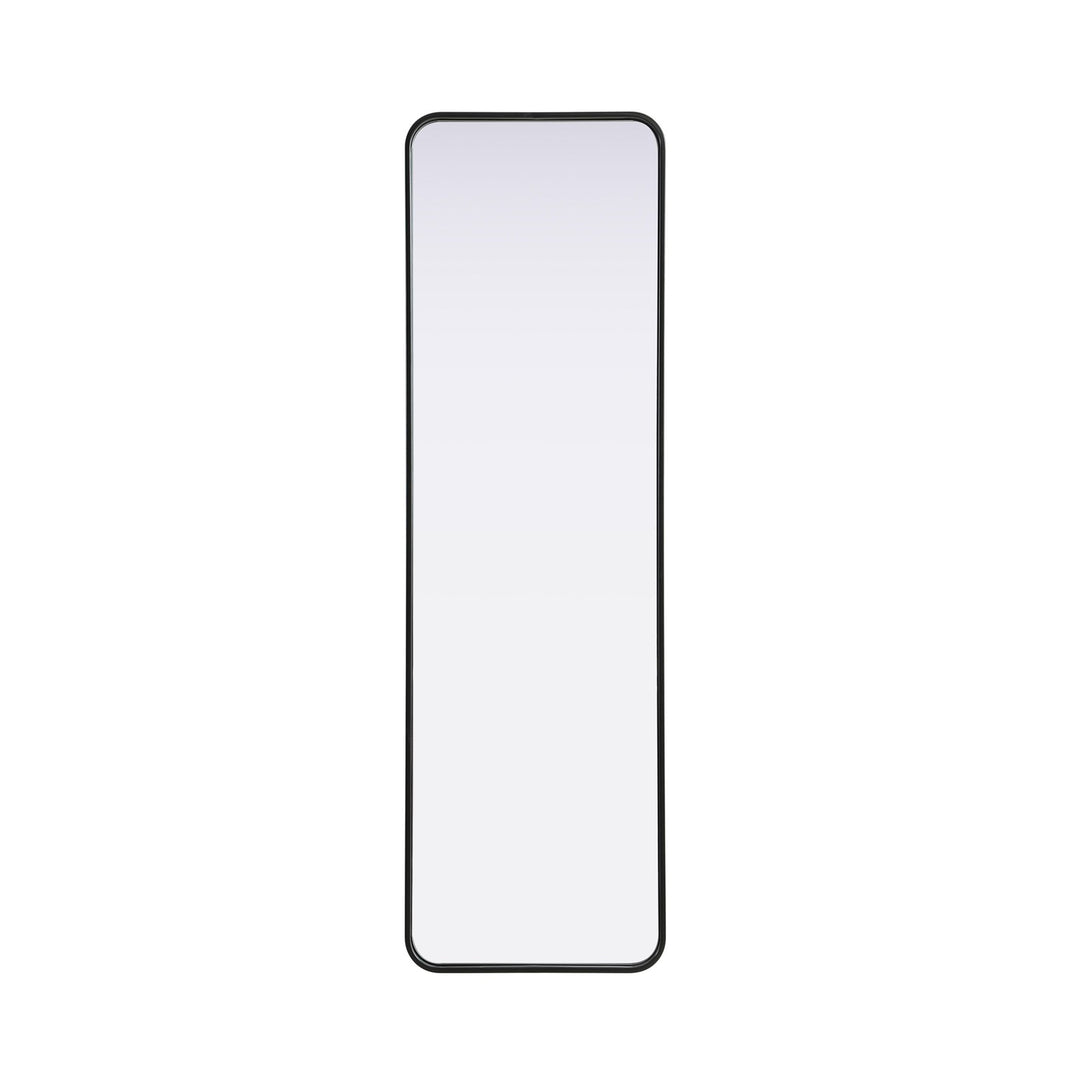 Contour Metal Rectangle Mirror 18X60 In Black by Elegant Decor