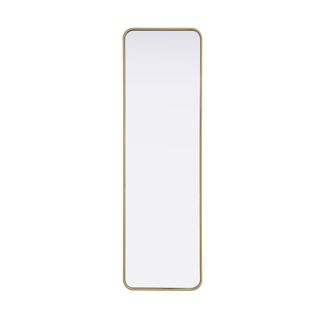Contour Metal Rectangle Mirror 18X60 In Brass by Elegant Decor